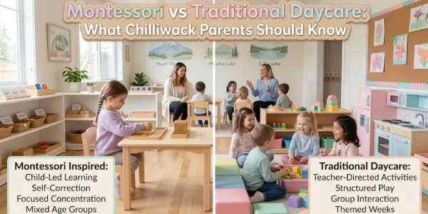 Montessori-inspired vs traditional daycare: what actually changes in a child’s day